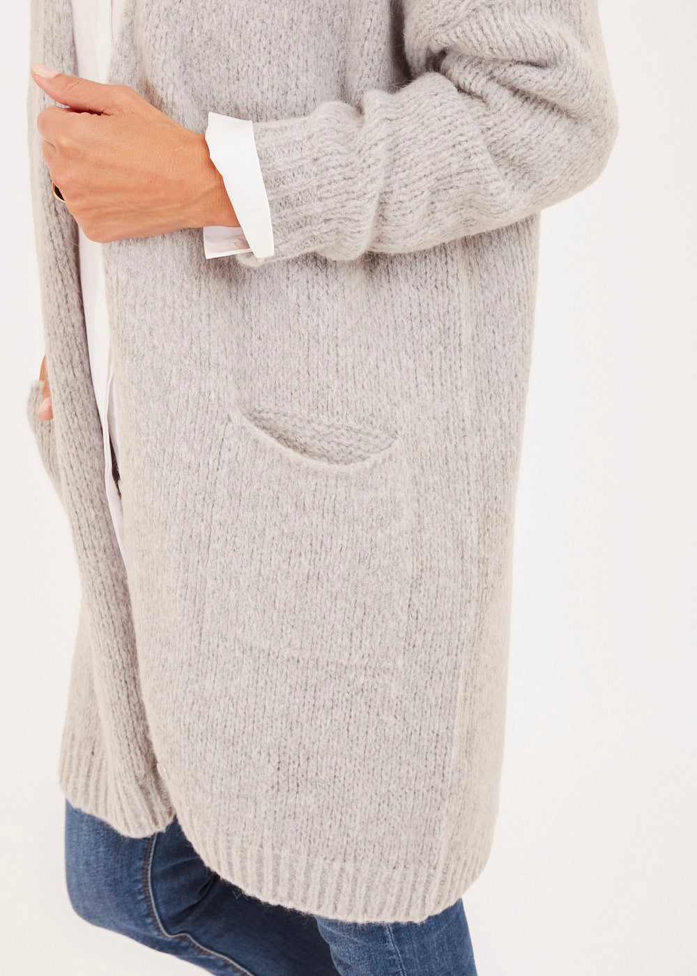 Strickmantel mit Taschen